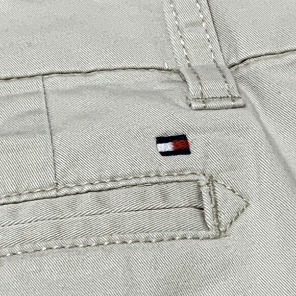 Tommy Hilfiger Khakis/Chinos Beige Women Size 12 Ankle Slit Hem 2 Front Pockets - Picture 10 of 11